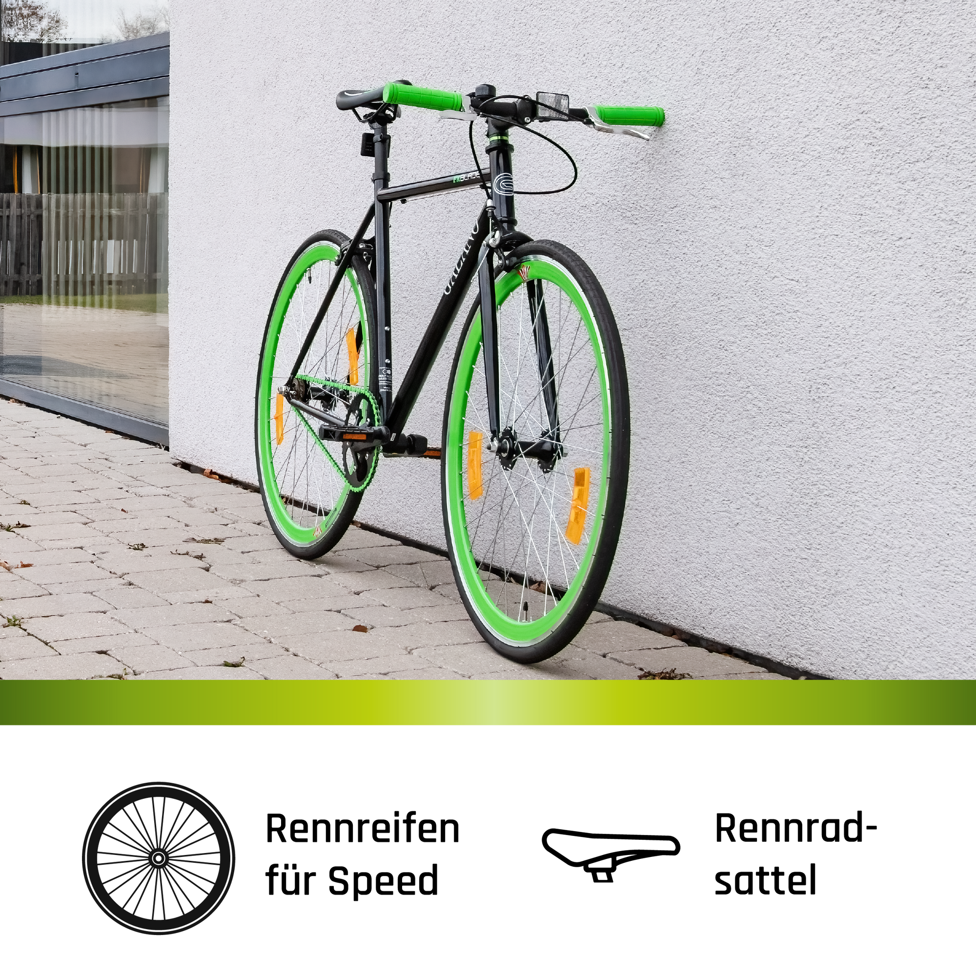 Galano Blade Fixie Fahrrad 28 Zoll Singlespeed 165 - 195 cm retro Urban  Bike mit Flip Flop Nabe fr Fixed Gear und Freilauf schwarz/rot 53 cm |  pentagonsports.de