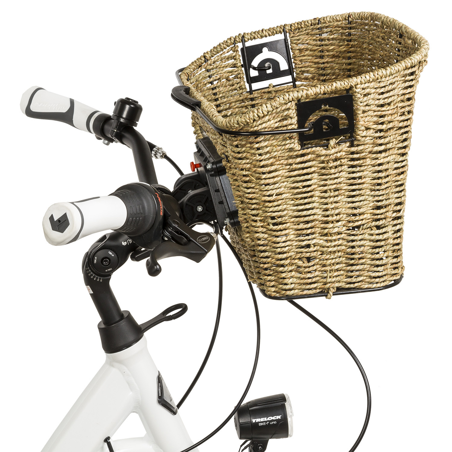ANZOME Fahrradkorb vorne, handgefertigter Weidenfahrradkorb mit doppelten  seitlichen Tragegriffen  Stilvoller Fahrradkorb für den Lenker zum  Einkaufen, Picknicken und Pendeln : : Sport & Freizeit