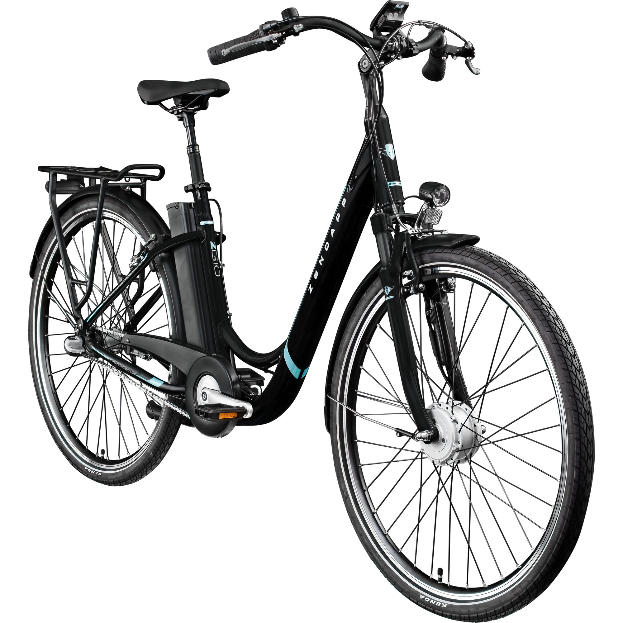 Zndapp Z510 E Bike 28 Zoll Damenfahrrad ab 155 cm mit 3 Gang  Nabenschaltung und Rcktrittbremse schwarz/trkis | pentagonsports.de