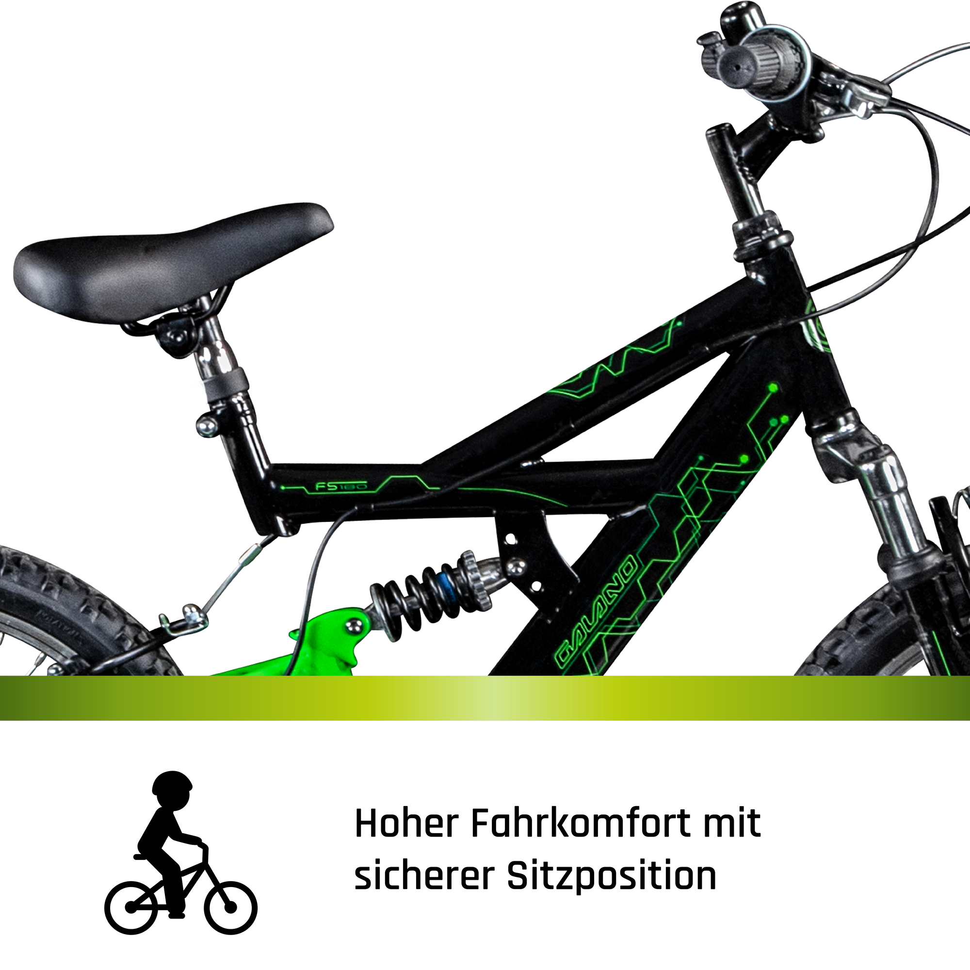 Galano FS180 Kinderfahrrad 6 Gang 18 Zoll ab 6 Jahre 115 - 130 cm  Mountainbike Fully fr Jungen und Mdchen MTB Fahrrad Fullybike |  pentagonsports.de