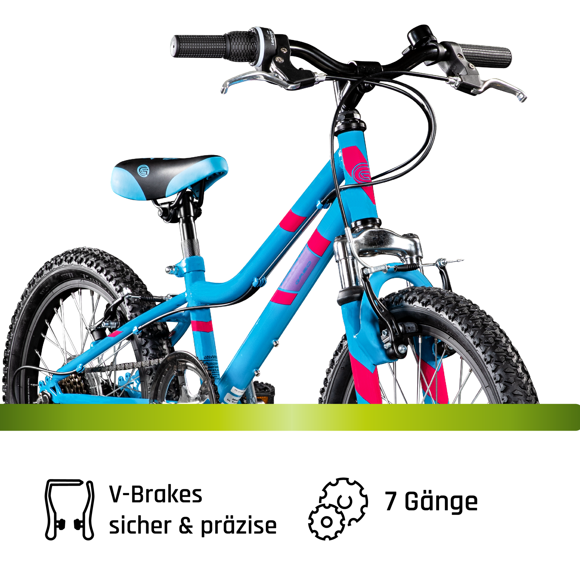 Galano GA20 Kinderfahrrad 18 Zoll ab 5 Jahre 115 - 130 cm Mdchen Jungen  Fahrrad Mountainbike blau | pentagonsports.de