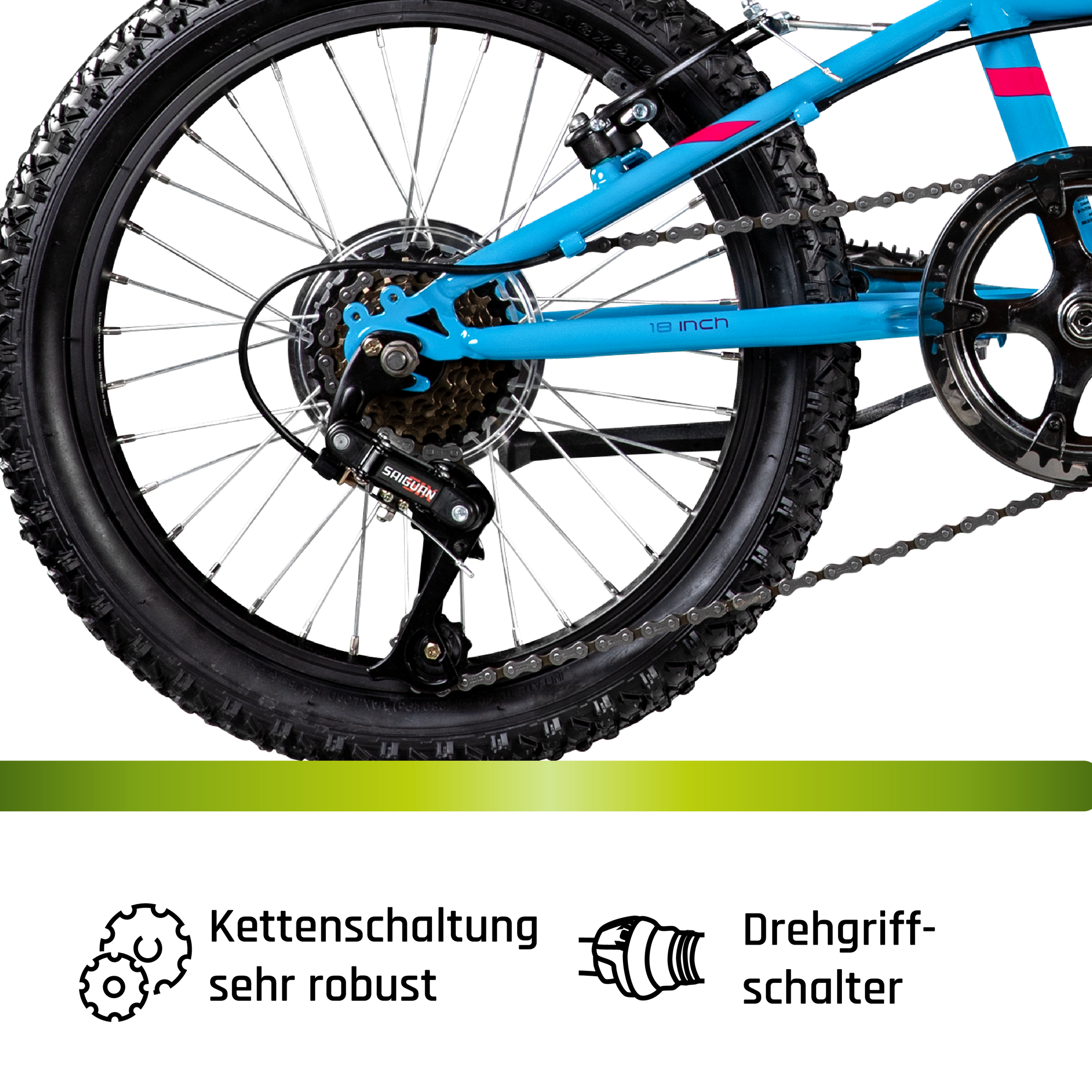Galano GA20 Kinderfahrrad 18 Zoll ab 5 Jahre 115 - 130 cm Mdchen Jungen  Fahrrad Mountainbike blau | pentagonsports.de
