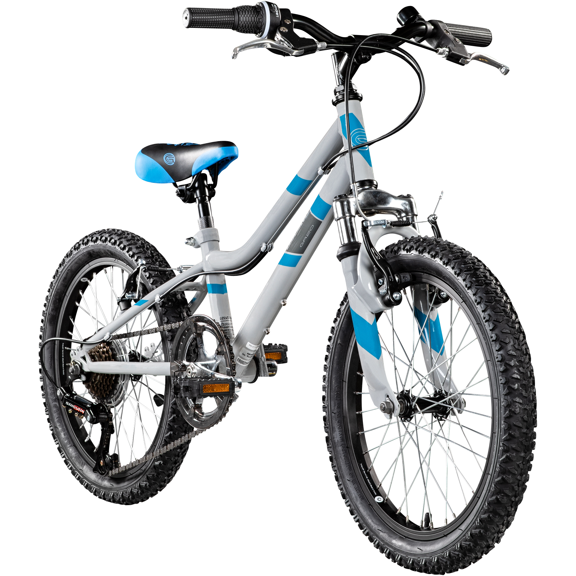 Galano GA20 Kinderfahrrad 18 Zoll ab 5 Jahre 115 - 130 cm Mdchen Jungen Fahrrad  Mountainbike grau/blau | pentagonsports.de