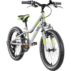 kinderfahrrad aluminium 18 zoll BIKESTAR Kinder Fahrrad Mountainbike mit V-Bremse für Mädchen und Jungen ab 5 Jahre | Kinderrad MTB Gardol Gartenhandschuhe Pflege - black fade/white Farbe:Silberne Schnittfarbe