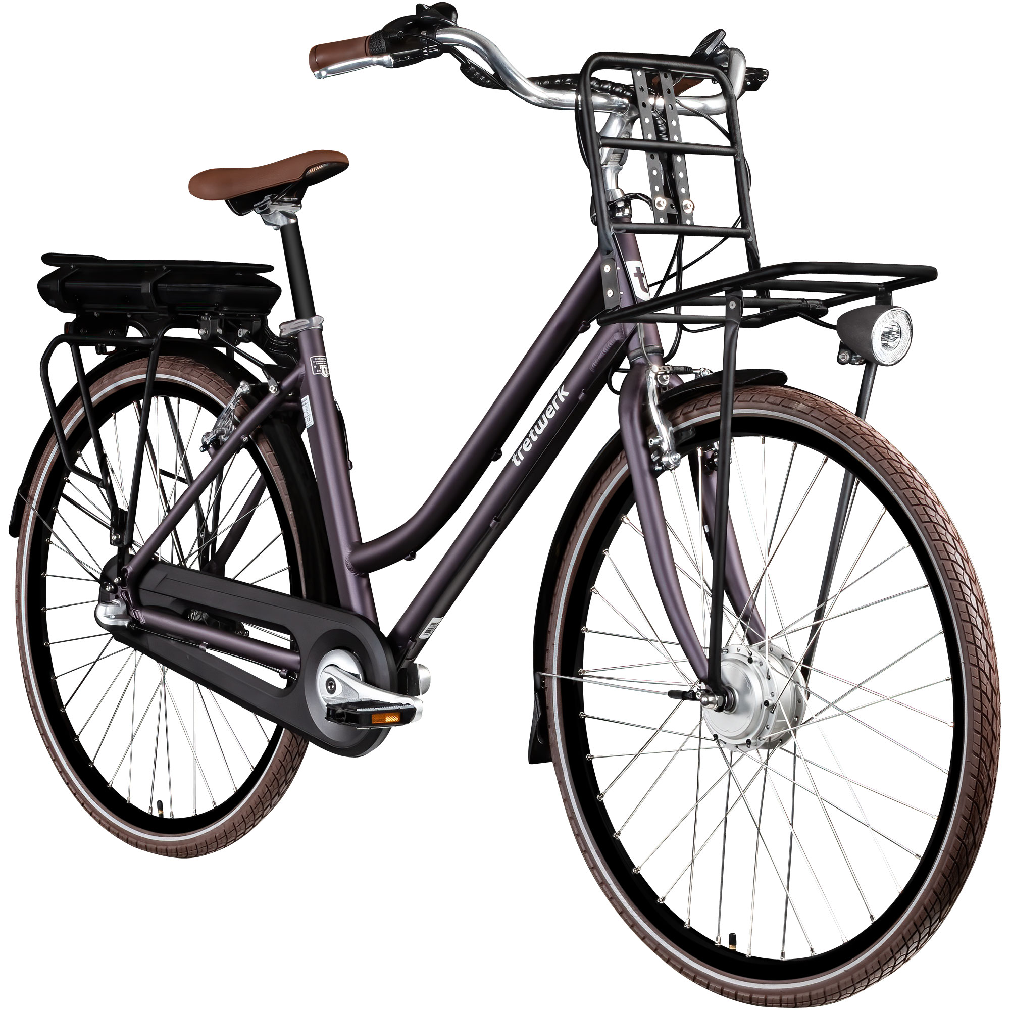 Tretwerk Aurora E Bike 28" Elektrofahrrad Damenrad 468 Wh Cityrad schwarz  50cm | eBay.de