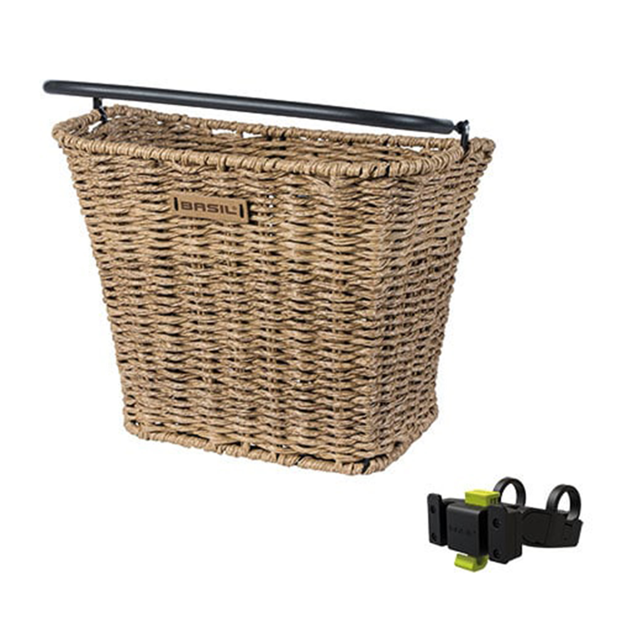 Basil Bremen Rattan Look KlickFix Fahrradkorb vorne Fahrrad Lenkerkorb mit  Halterung Vorderradkorb abnehmbar Einkaufskorb | pentagonsports.de