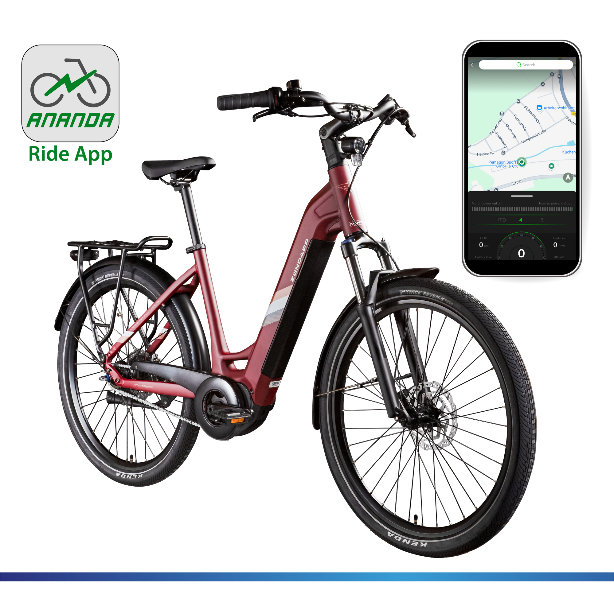Zndapp X800 E Bike Damen 27,5 Zoll Pedelec 160 - 185 cm Elektrofahrrad 550  Wh Akku 7 Gang Nabenschaltung | pentagonsports.de