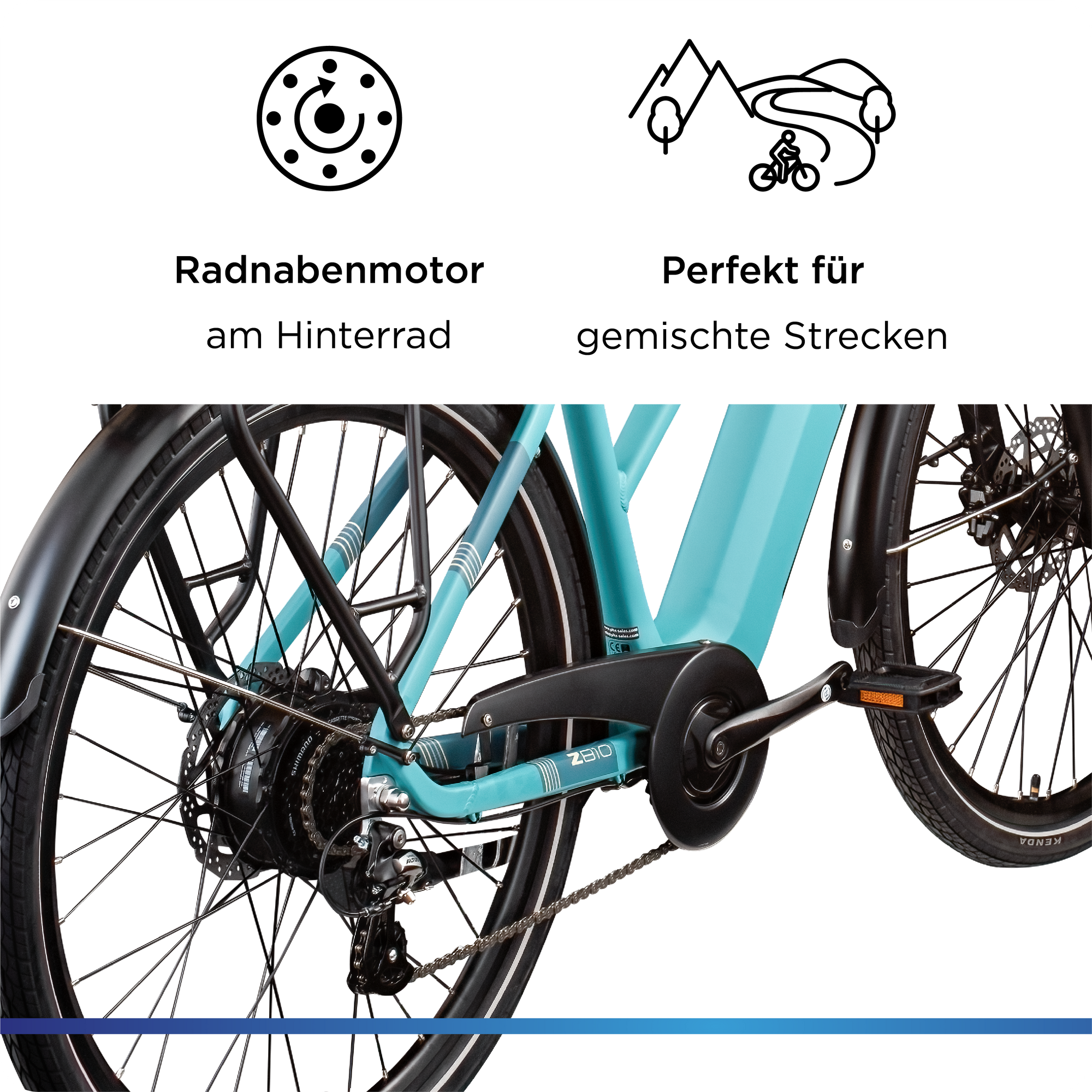 Zndapp Z810 E Bike Trekkingrad 28 Zoll trkisblau 50 cm | pentagonsports.de