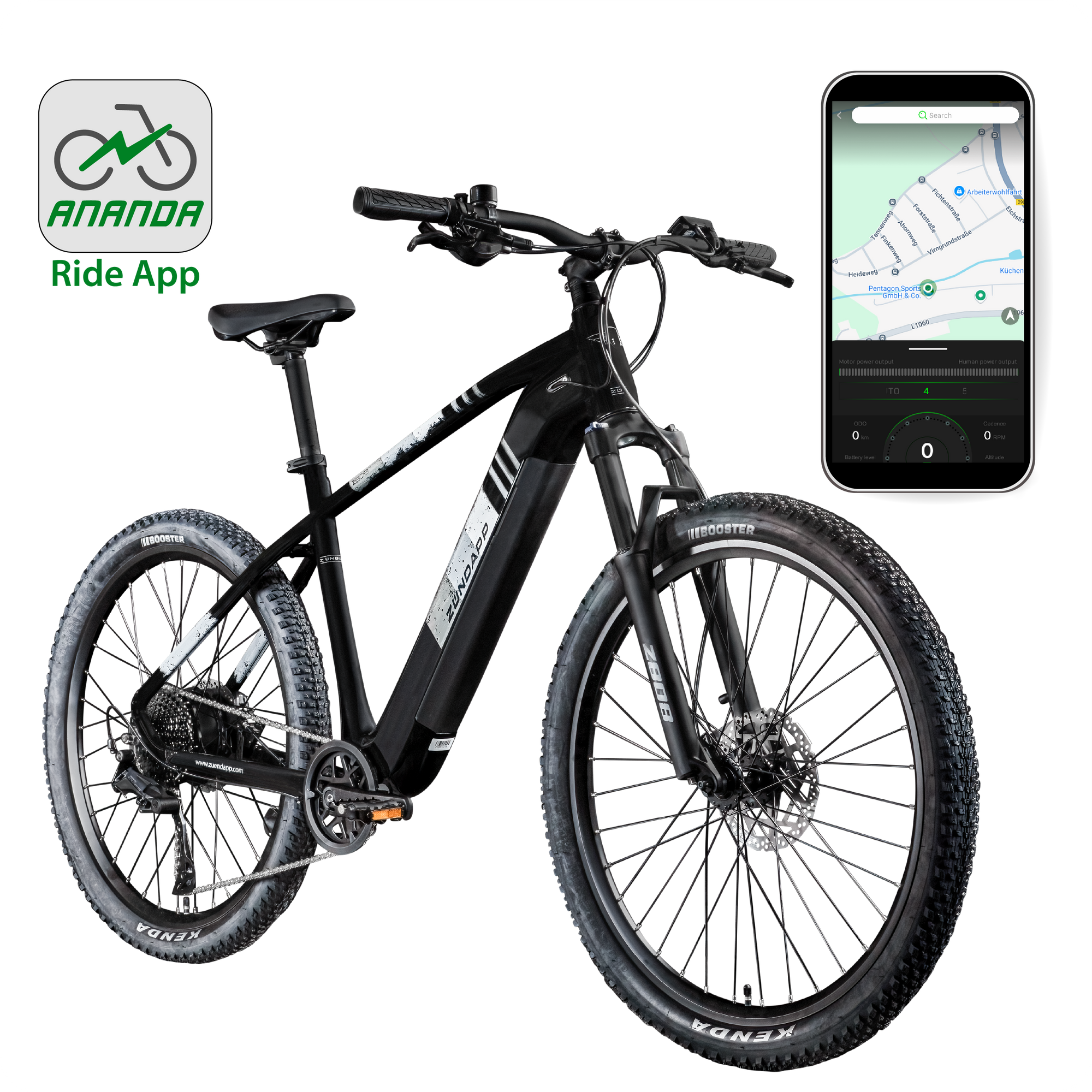 Zndapp Z808 E Bike Mountainbike 27,5" fr Damen und Herren ab 155 cm  Pedelec 10 Gang Elektrofahrrad 540Wh Scheibenbremsen | pentagonsports.de