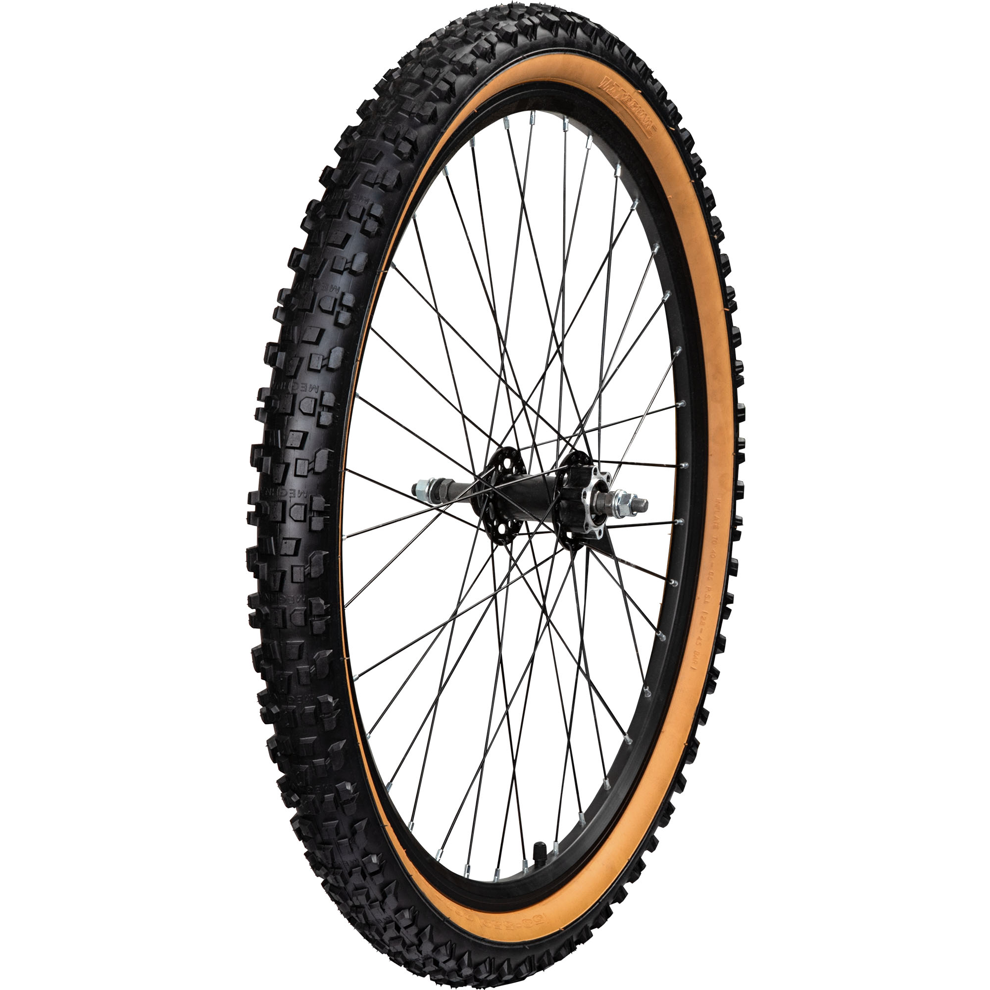 Komplettrad Felge mit Reifen Mountainbike Felgen Laufradsatz Fahrrad  Laufrad schwarz/braune Sidewall 26 x 2,35" Hinterrad | pentagonsports.de