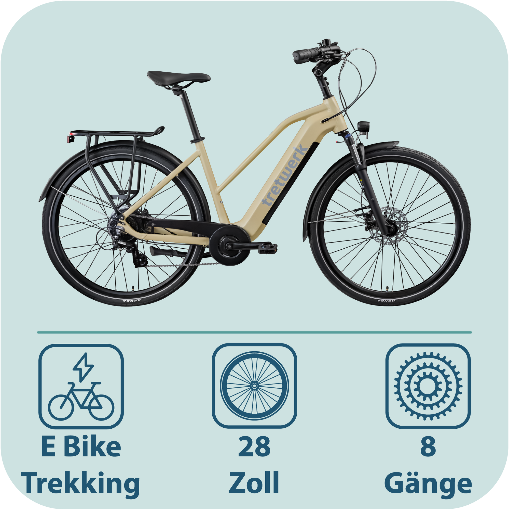Tretwerk Onyx Elfenbein - 28 Zoll - Wave